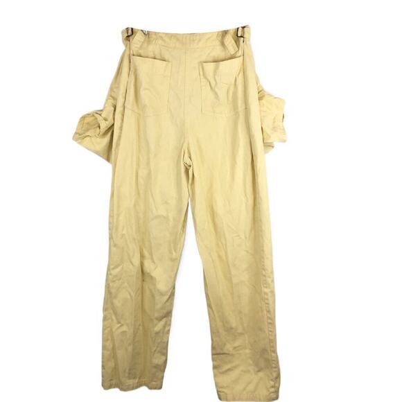 Forever 21 Patch Graphic Utility Jumpsuit Women's Size S Motor House NYC Yellow - Picture 4 of 8